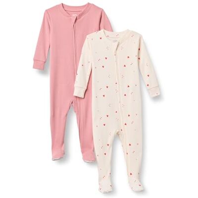 Amazon Essentials x Sofia Grainge Unisex Baby Eng anliegender Pyjama aus Baumwolle mit Fuß, 2er-Pack, Elfenbein Viele Herzen, 24 Monate Amazon Essentials x Sofia Grainge Unisex Baby Eng anliegender Pyjama aus Baumwolle mit Fuß, 2er-Pack, Elfenbein Viele Herzen, 24 Monate