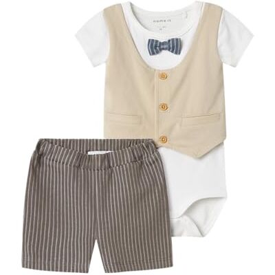NAME IT Herren Nbmhelmar Shorts Set, Walnut, 74 NAME IT Herren Nbmhelmar Shorts Set, Walnut, 74