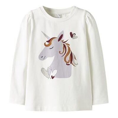 NAME IT Mädchen Nmftearta Ls Top, Cloud Dancer, 92 NAME IT Mädchen Nmftearta Ls Top, Cloud Dancer, 92