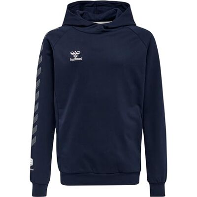 hummel Unisex Kinder Hmlmove Grid Cotton Hoodie Kids Sweatshirt, Marine, 140 EU hummel Unisex Kinder Hmlmove Grid Cotton Hoodie Kids Sweatshirt, Marine, 140 EU
