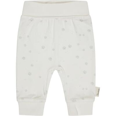 Sterntaler Hose aus Baumwolljersey mit Pfotenprint – Jungen – mit Komfortbund und weichem Beinbündchen – Ecru, Größe 50 Sterntaler Hose aus Baumwolljersey mit Pfotenprint – Jungen – mit Komfortbund und weichem Beinbündchen – Ecru, Größe 50