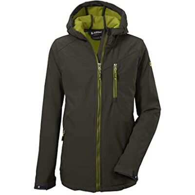 Killtec Jungen Softshelljacke Softshell Jacke mit Kapuze Boys Softshelljacke wasserabweisend 00749-grünanthrazit 152 Killtec Jungen Softshelljacke Softshell Jacke mit Kapuze Boys Softshelljacke wasserabweisend 00749-grünanthrazit 152