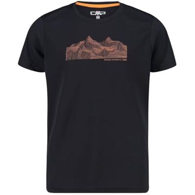 CMP T-Shirt Unisex-Kinder und Jungen, Anthrazit-Flame, 98 cm CMP T-Shirt Unisex-Kinder und Jungen, Anthrazit-Flame, 98 cm