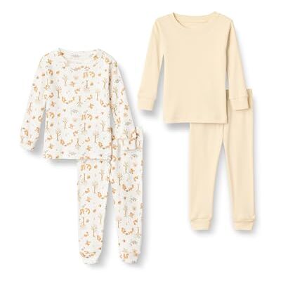 Amazon Essentials x Sofia Grainge Jungen Eng anliegender Baumwoll-Schlafanzug, 2er-Pack, Elfenbein Eichhörnchen-Picknick, 2 Jahre Amazon Essentials x Sofia Grainge Jungen Eng anliegender Baumwoll-Schlafanzug, 2er-Pack, Elfenbein Eichhörnchen-Picknick, 2 Jahre