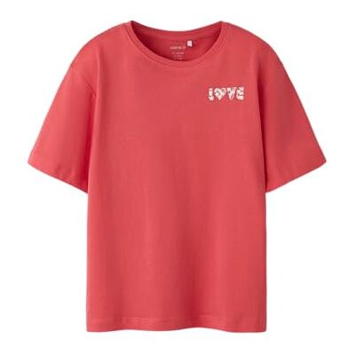 NAME IT Mädchen Nkfbonnie Ss Nreg Top Ps, Spiced Coral, 122/128 cm NAME IT Mädchen Nkfbonnie Ss Nreg Top Ps, Spiced Coral, 122/128 cm