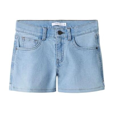 NAME IT Mädchen Nkfrose Wide DNM Shorts 1061-Dt Tb, Light Blue Denim, 128 cm NAME IT Mädchen Nkfrose Wide DNM Shorts 1061-Dt Tb, Light Blue Denim, 128 cm