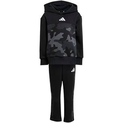 Adidas Unisex Kids Seasonal Essentials Little Kids Camo Fleece Jogger Set, black/white, 5-6 Years Adidas Unisex Kids Seasonal Essentials Little Kids Camo Fleece Jogger Set, black/white, 5-6 Years