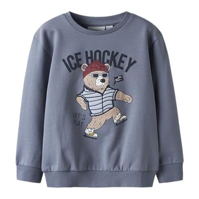 NAME IT Jungen Nmmsaxo Ls Nreg Sweat Bru Box, Flint Stone, 104 cm NAME IT Jungen Nmmsaxo Ls Nreg Sweat Bru Box, Flint Stone, 104 cm