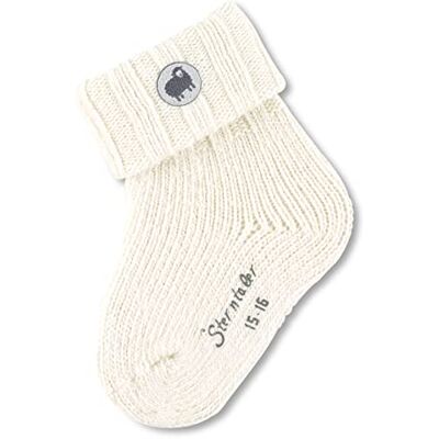 Sterntaler Unisex Baby Wolle Socken, Cremeweiß, 18 EU Sterntaler Unisex Baby Wolle Socken, Cremeweiß, 18 EU