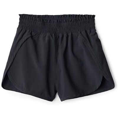 Amazon Essentials Mädchen Sportliche Stretch-Shorts mit hohem Bund und elastischem Taillenbund, Schwarz, 8-9 Jahre Amazon Essentials Mädchen Sportliche Stretch-Shorts mit hohem Bund und elastischem Taillenbund, Schwarz, 8-9 Jahre