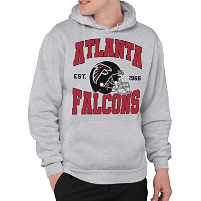 Junk Food Unisex Team Helmet NFL Hooded Sweatshirt, Athletic Heather, M EU Junk Food Unisex Team Helmet NFL Hooded Sweatshirt, Athletic Heather, M EU