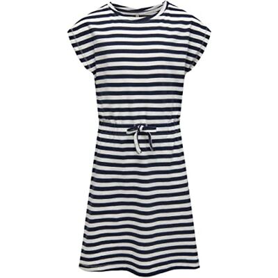 ONLY Mädchen Konmay S/S Dress Noos JRS, Navy Blazer/Stripes:Cloud Dancer, 122-128 ONLY Mädchen Konmay S/S Dress Noos JRS, Navy Blazer/Stripes:Cloud Dancer, 122-128