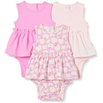 Amazon Essentials Baby Mädchen Ärmellose Bodysuit-Kleider, 3er-Pack, Rosa/Äpfel, 18 Monate Amazon Essentials Baby Mädchen Ärmellose Bodysuit-Kleider, 3er-Pack, Rosa/Äpfel, 18 Monate