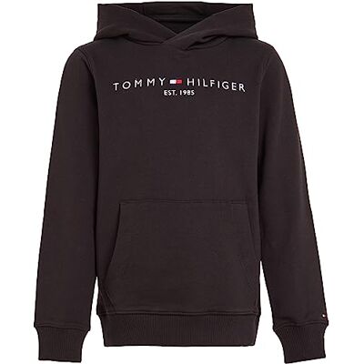 Tommy Hilfiger Kinder Unisex Hoodie Essential mit Kapuze, Schwarz (Black), 12 Monate Tommy Hilfiger Kinder Unisex Hoodie Essential mit Kapuze, Schwarz (Black), 12 Monate