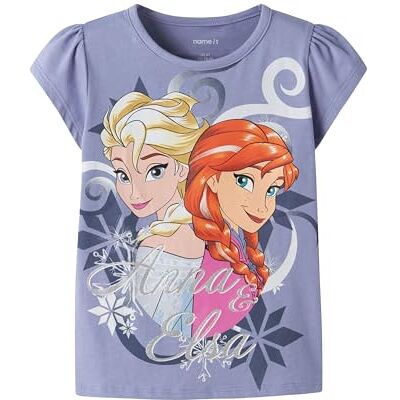 NAME IT Mädchen Nmfmomi Frozen Ss Top Box Wdi, Purple Impression, 110 NAME IT Mädchen Nmfmomi Frozen Ss Top Box Wdi, Purple Impression, 110