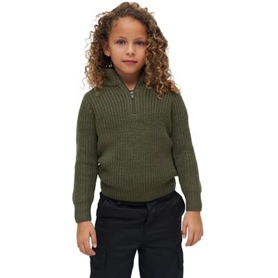 Brandit Kids Marine Pullover Troyer, Farbe: Olive, Größe: XL 158 Brandit Kids Marine Pullover Troyer, Farbe: Olive, Größe: XL 158