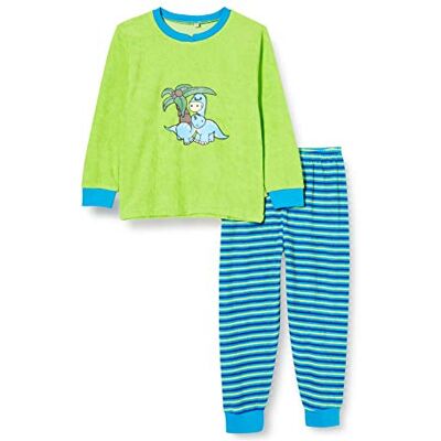 Playshoes Unisex Kinder Frottee Schlafanzug Zweiteilig Pyjama-Set, Dino,110 Playshoes Unisex Kinder Frottee Schlafanzug Zweiteilig Pyjama-Set, Dino,110