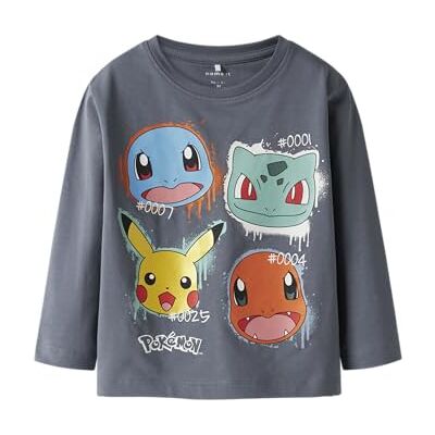NAME IT Jungen Nmmnor Pokemon Ls Nreg Top Box Sky, Flint Stone, 104 cm NAME IT Jungen Nmmnor Pokemon Ls Nreg Top Box Sky, Flint Stone, 104 cm