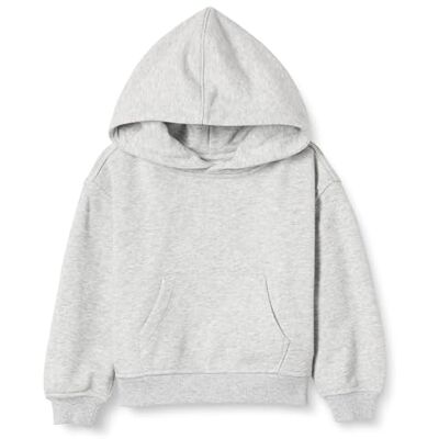 Amazon Essentials Unisex Kinder Oversized Hoodie Light Grey Heather, Small Amazon Essentials Unisex Kinder Oversized Hoodie Light Grey Heather, Small