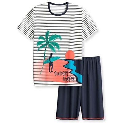 CALIDA Kids Kurz-Pyjama, Schlafanzug Kinder, aus Bio Baumwolle, atmungsaktiv, pflegeleicht Peacoat Blue 140-146 CALIDA Kids Kurz-Pyjama, Schlafanzug Kinder, aus Bio Baumwolle, atmungsaktiv, pflegeleicht Peacoat Blue 140-146