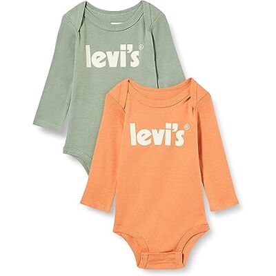 Levi's Baby Lhn Poster Logo 2 Stück L/S Bodysu Nl0308 Overall, Lily Pad, 6 Monate Levi's Baby Lhn Poster Logo 2 Stück L/S Bodysu Nl0308 Overall, Lily Pad, 6 Monate