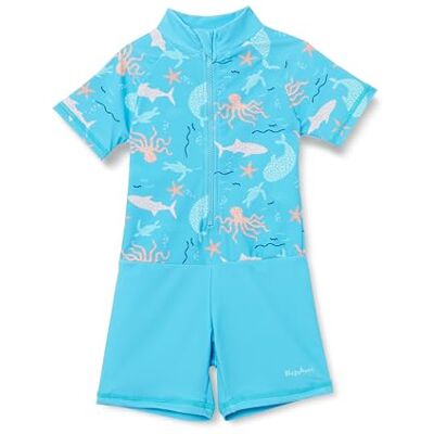 Playshoes UV-Schutz Einteiler Unisex Kinder Badeanzug Schwimmanzug Badebekleidung, Meerestiere, 110/116 Playshoes UV-Schutz Einteiler Unisex Kinder Badeanzug Schwimmanzug Badebekleidung, Meerestiere, 110/116