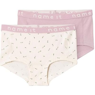 NAME IT Mädchen Nkfhipster 2p Buttercream Floral Noos Unterhose, Buttercream, 116 EU NAME IT Mädchen Nkfhipster 2p Buttercream Floral Noos Unterhose, Buttercream, 116 EU