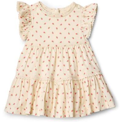 Amazon Essentials x Sofia Grainge Baby Mädchen Lässiges Kleid aus gewebtem Baumwollsatin im Fit-and-Flare-Schnitt, Kräftiges Rosa Klein Erdbeeren, 24 Monate Amazon Essentials x Sofia Grainge Baby Mädchen Lässiges Kleid aus gewebtem Baumwollsatin im Fit-and-Flare-Schnitt, Kräftiges Rosa Klein Erdbeeren, 24 Monate
