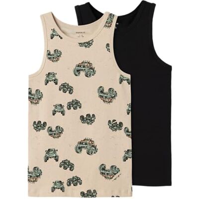 NAME IT Jungen Nkmtank Top 2p Peyote Monster Truck Noos Unterhemd, Peyote, 122-128 EU NAME IT Jungen Nkmtank Top 2p Peyote Monster Truck Noos Unterhemd, Peyote, 122-128 EU