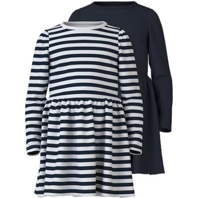 NAME IT Mädchen Nmfvivia Dress 2p Noos Kleid, Dark Sapphire/Stripes:Pack W. Dark Sapphire Stripes, 86 EU NAME IT Mädchen Nmfvivia Dress 2p Noos Kleid, Dark Sapphire/Stripes:Pack W. Dark Sapphire Stripes, 86 EU