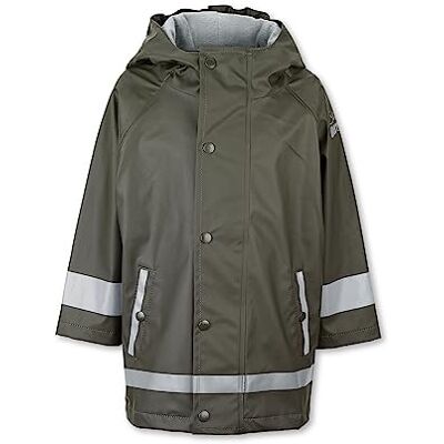 Sterntaler Regenjacke ungefüttert uni Kinder Regenjacke wasserdicht Jungen Jacke mit verschweißten Nähten, Kapuze und reflektierenden Details robuste Regenbekleidung mattgrün, Größe 86 Sterntaler Regenjacke ungefüttert uni Kinder Regenjacke wasserdicht Jungen Jacke mit verschweißten Nähten, Kapuze und reflektierenden Details robuste Regenbekleidung mattgrün, Größe 86