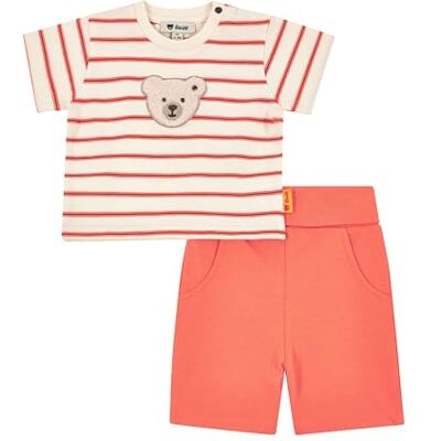 Steiff Set Shorts mit T-Shirt Kurzarm EU Größe 86 Persimmon, Sommerhose kombiniert mit einem Kurzarm Shirt für jeden Anlass, lockere Bequeme Passform Steiff Set Shorts mit T-Shirt Kurzarm EU Größe 86 Persimmon, Sommerhose kombiniert mit einem Kurzarm Shirt für jeden Anlass, lockere Bequeme Passform