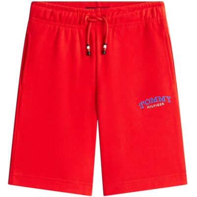 Tommy Hilfiger Jungen Lounge Shorts Monotype Graphic mit Einschubtaschen, Rot (Rapid Red), 12 Jahre Tommy Hilfiger Jungen Lounge Shorts Monotype Graphic mit Einschubtaschen, Rot (Rapid Red), 12 Jahre