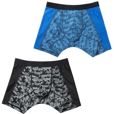 CARER Healthcare Incontinence Pregnancy Carer 2er-Pack Jungen Inkontinenz Boxershorts für leichte Inkontinenz 40 ml Saugfähigkeit Camouflage Atmungsaktiv Leicht Weich Wiederverwendbar Schwarz und Dunkelblau 146-152 CARER Healthcare Incontinence Pregnancy Carer 2er-Pack Jungen Inkontinenz Boxershorts für leichte Inkontinenz 40 ml Saugfähigkeit Camouflage Atmungsaktiv Leicht Weich Wiederverwendbar Schwarz und Dunkelblau 146-152