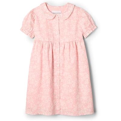 Amazon Essentials x Sofia Grainge Baby-Mädchen Baumwollsatin Kleid mit Kragen, rosa Elfenbein, zartes Blumenmuster, 18 Monate Amazon Essentials x Sofia Grainge Baby-Mädchen Baumwollsatin Kleid mit Kragen, rosa Elfenbein, zartes Blumenmuster, 18 Monate