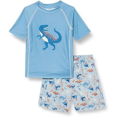 Playshoes Unisex Kinder UV-Schutz Bade-Set zweiteilig Schwimmshirt Badeshorts Badebekleidung, Dino blau, 74/80 Playshoes Unisex Kinder UV-Schutz Bade-Set zweiteilig Schwimmshirt Badeshorts Badebekleidung, Dino blau, 74/80