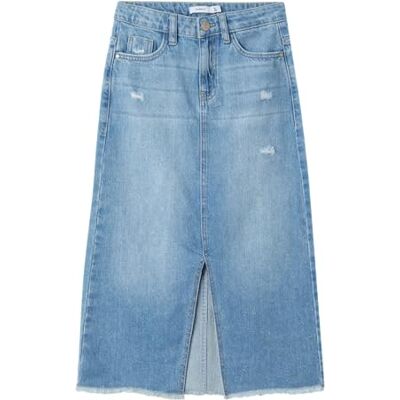 NAME IT Mädchen Nkfkat DNM Long Skirt 3724-Be Noos, Light Blue Denim, 146 EU NAME IT Mädchen Nkfkat DNM Long Skirt 3724-Be Noos, Light Blue Denim, 146 EU