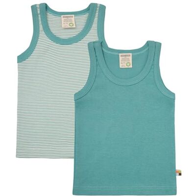 loud + proud Doppelpack Kinder Unterhemd, Tanktop, Feinripp aus Bio Baumwolle und GOTS Zertifiziert loud + proud Doppelpack Kinder Unterhemd, Tanktop, Feinripp aus Bio Baumwolle und GOTS Zertifiziert