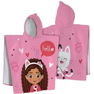 OMYDREAM Gabby ET LA Maison Magique Duo Kapuzenbadetuch für Kinder, 100% Baumwolle, Öko-TEX 60 x 120 cm, Bedruckt, Mädchen, Rosa, Rosa, 60x120cm OMYDREAM Gabby ET LA Maison Magique Duo Kapuzenbadetuch für Kinder, 100% Baumwolle, Öko-TEX 60 x 120 cm, Bedruckt, Mädchen, Rosa, Rosa, 60x120cm