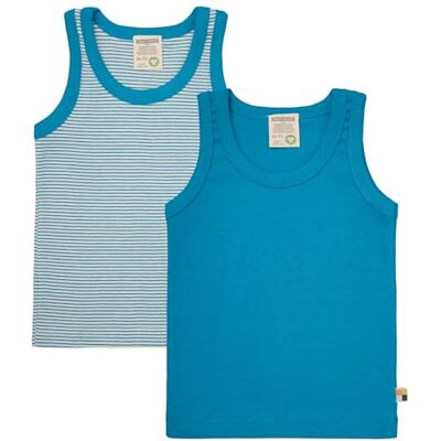 loud + proud Doppelpack Kinder Unterhemd, Tanktop, Feinripp aus Bio Baumwolle und GOTS Zertifiziert loud + proud Doppelpack Kinder Unterhemd, Tanktop, Feinripp aus Bio Baumwolle und GOTS Zertifiziert