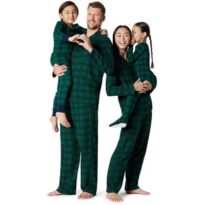 Amazon Essentials Unisex Baby Passende Weihnachts-Pyjama-Sets für die ganze Familie, 3er-Pack, Dunkles Smaragdgrün Marineblau Karomuster, 0-3 Monate Amazon Essentials Unisex Baby Passende Weihnachts-Pyjama-Sets für die ganze Familie, 3er-Pack, Dunkles Smaragdgrün Marineblau Karomuster, 0-3 Monate