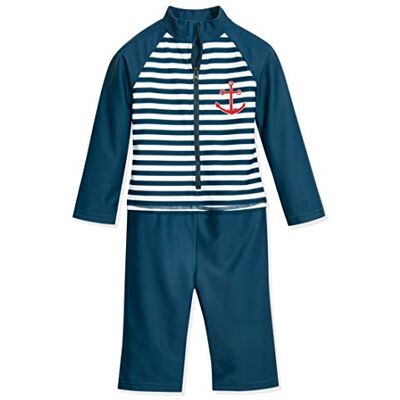 Playshoes UV-Schutz Einteiler Unisex Kinder Badeanzug Schwimmanzug Badebekleidung, Maritim Langarm, 98/104 Playshoes UV-Schutz Einteiler Unisex Kinder Badeanzug Schwimmanzug Badebekleidung, Maritim Langarm, 98/104