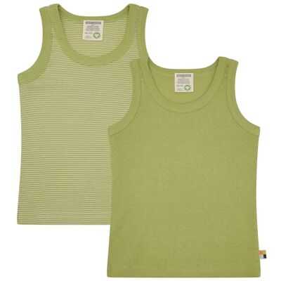 loud + proud Doppelpack Kinder Unterhemd, Tanktop, Feinripp aus Bio Baumwolle und GOTS Zertifiziert loud + proud Doppelpack Kinder Unterhemd, Tanktop, Feinripp aus Bio Baumwolle und GOTS Zertifiziert