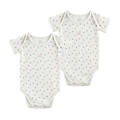 Sterntaler Baby Body Doppelpack Motiv Blätter – Unisex – Body Kurzarm – Jerseybody mit kleinem Esel Emmi Print und Knöpfen im Schritt – Farbe helltürkis – Größe 86 Sterntaler Baby Body Doppelpack Motiv Blätter – Unisex – Body Kurzarm – Jerseybody mit kleinem Esel Emmi Print und Knöpfen im Schritt – Farbe helltürkis – Größe 86