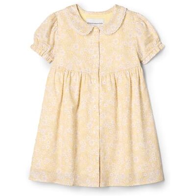 Amazon Essentials x Sofia Grainge Baby Mädchen Kleid aus Baumwollsatin mit Kragen, Hellgelb Elfenbein Zart Blumig, 3-6 Monate Amazon Essentials x Sofia Grainge Baby Mädchen Kleid aus Baumwollsatin mit Kragen, Hellgelb Elfenbein Zart Blumig, 3-6 Monate