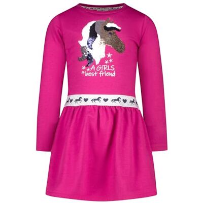 SALT AND PEPPER Sweatkleid mit Wendepailletten Pferd und Lurexbund SALT AND PEPPER Sweatkleid mit Wendepailletten Pferd und Lurexbund