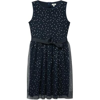 s.Oliver Junior Mädchen Kleid – gepunktet, Bindegürtel, ärmellos s.Oliver Junior Mädchen Kleid – gepunktet, Bindegürtel, ärmellos