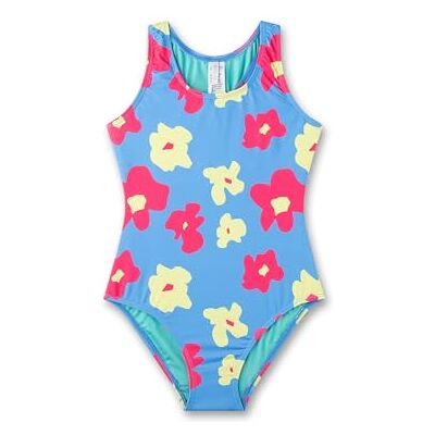 Sanetta Mädchen-Badeanzug blau Blumen Bequemer und praktischer Badeanzug aus recyceltem Polyester-Mix für Mädchen. Bademode für Kinder Sanetta Mädchen-Badeanzug blau Blumen Bequemer und praktischer Badeanzug aus recyceltem Polyester-Mix für Mädchen. Bademode für Kinder