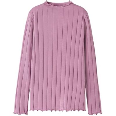 NAME IT Mädchen Nkfnoline Ls Slim Top Noos, Mauve Orchid, 122/128 cm NAME IT Mädchen Nkfnoline Ls Slim Top Noos, Mauve Orchid, 122/128 cm