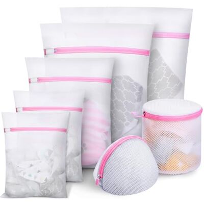 HIYAA 7er Set Wäschebeutel Wäschenetze,Wäschesack BH Waschmaschine Laundry Bag für Empfindliches,BH, Bluse, Unterwäsche, Schuhe, Babykleidung, Wash Bag usw(Rosa,1XL,2L,2M,2BH) HIYAA 7er Set Wäschebeutel Wäschenetze,Wäschesack BH Waschmaschine Laundry Bag für Empfindliches,BH, Bluse, Unterwäsche, Schuhe, Babykleidung, Wash Bag usw(Rosa,1XL,2L,2M,2BH)